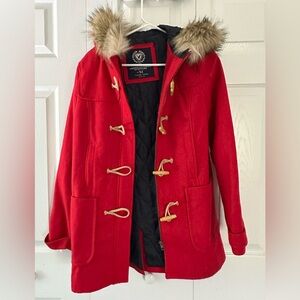 American Eagle Outfitters Red Women's Toggle Coat sz Medium